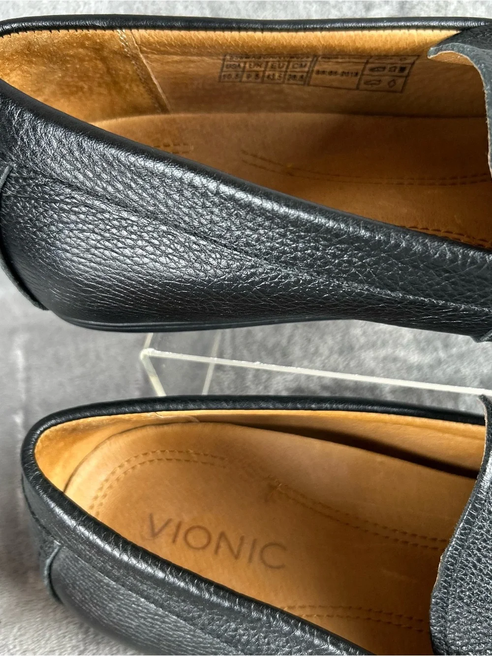 Vionic‎ Mason Loafers Men’s Size 10.5 Black Suede Slip-On Driving Shoes Horsebit